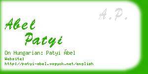 abel patyi business card